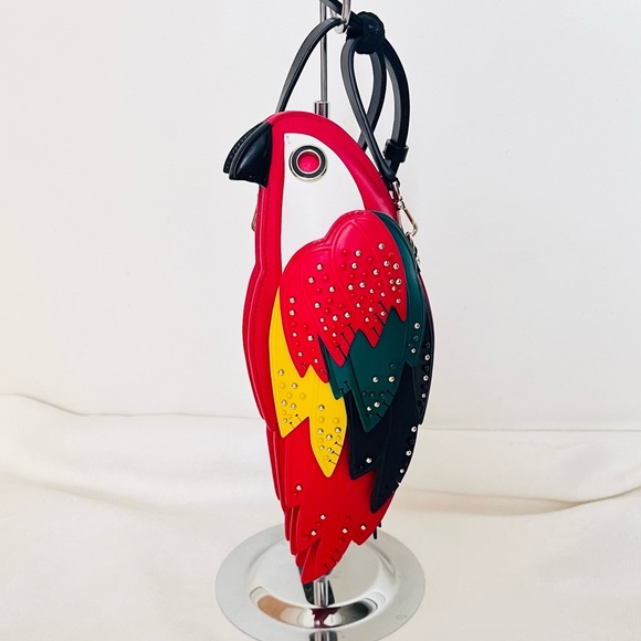 Kate Spade *RARE* Colorful 3D Parrot leather novelty crossbody bag NWOT - Picture 2 of 10